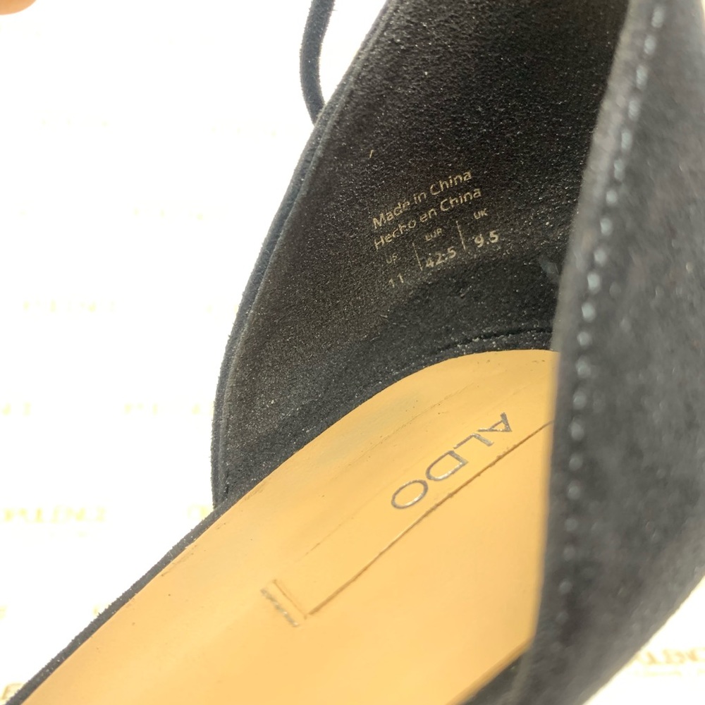 Black Suede Open-Toe Booties - Picture 3 of 5